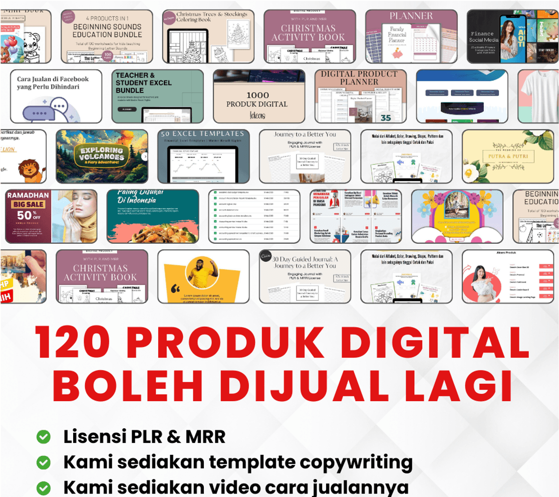Paket bonus 120 produk digital untuk pembeli WaaCommerce